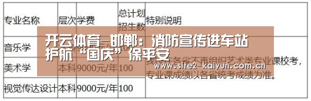 开云体育-邯郸:消防宣传进车站 护航“国庆”保平安(图1) 开云体育